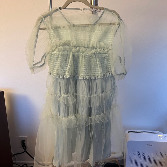Sister Jane Dresses | Womenswear DREAM Studio Tulle Mini Dress Sea Green - Picture 3 of 5